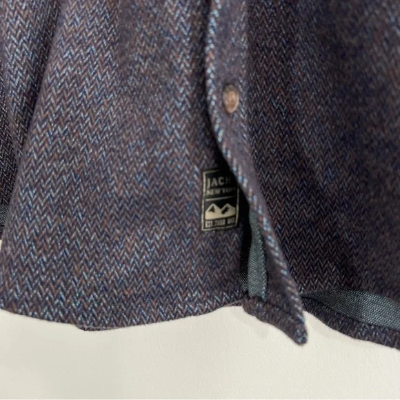 Jachs Outdoor Button Up Shirt Jacket XL Corduroy Cozy Fleece Blue - Picture 7 of 15